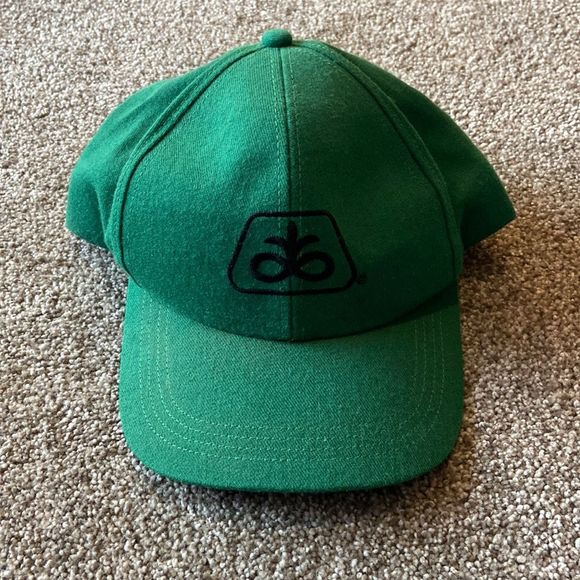 RED PIONEER HAT GREEN VINTAGE SNAPBACK HAT MADE IN USA - Picture 2 of 5